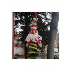  Peluş Yaylı Noel Baba Yılbaşı Çam Ağacı Tepeliği 32 Cm